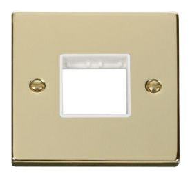 VPBR402WH  Deco Victorian 1 Gang Plate Twin Aperture